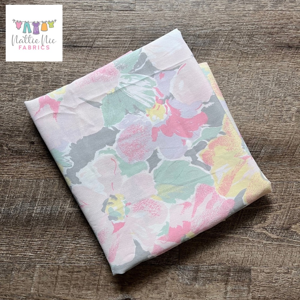 Vintage Full Size Flat Sheet in beautiful floral‎ Cannon
